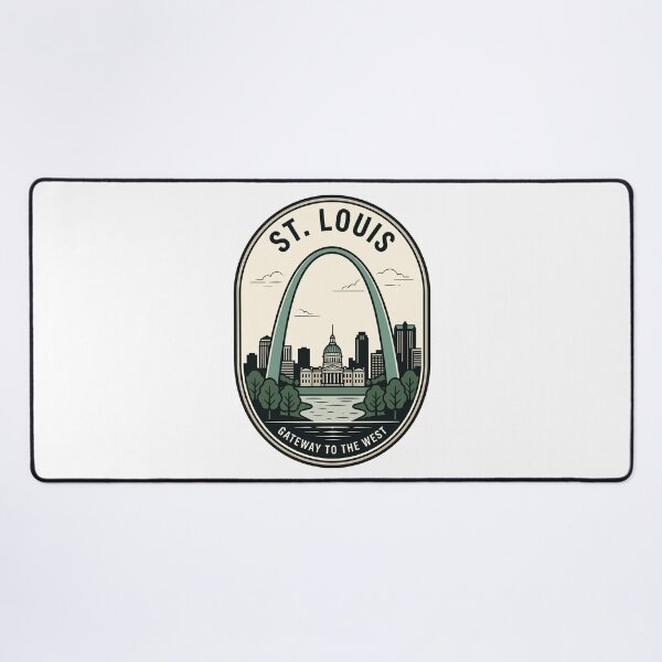 Item preview, St Louis Gateway Arch Retro Skyline Badge designed and sold by k3rstman1.
