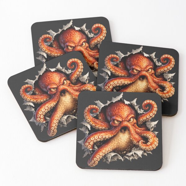 Item preview, Octopus exploding through hole designed and sold by shorethings.
