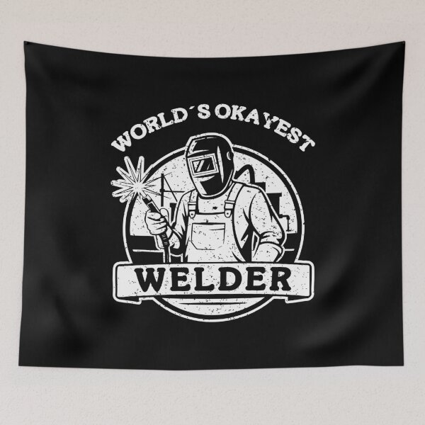 Item preview, World's Okayest Welder Funny Badge Welding Humor designed and sold by Dmetalx Art Apparel.