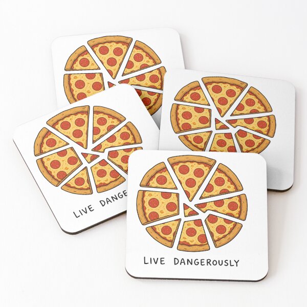 Item preview, Live Dangerously Pizza Shirt | Weird Slice Funny Food Tee designed and sold by SleepyLlamaClothes.