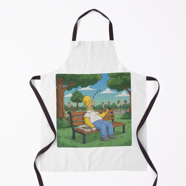 Item preview, Homer Durmiendo en un Banco del Parque Escena Cartoon Relax designed and sold by DohLab.