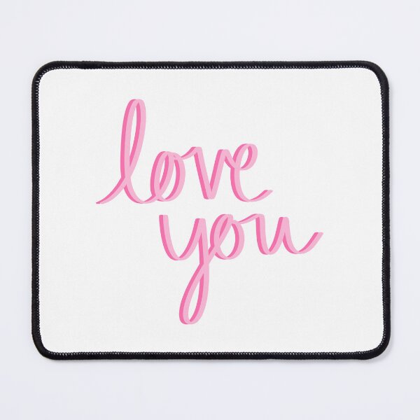 Item preview, Love You Pink Script Cursive Romantic Hand Lettering Aesthetic designed and sold by Nesstitches.