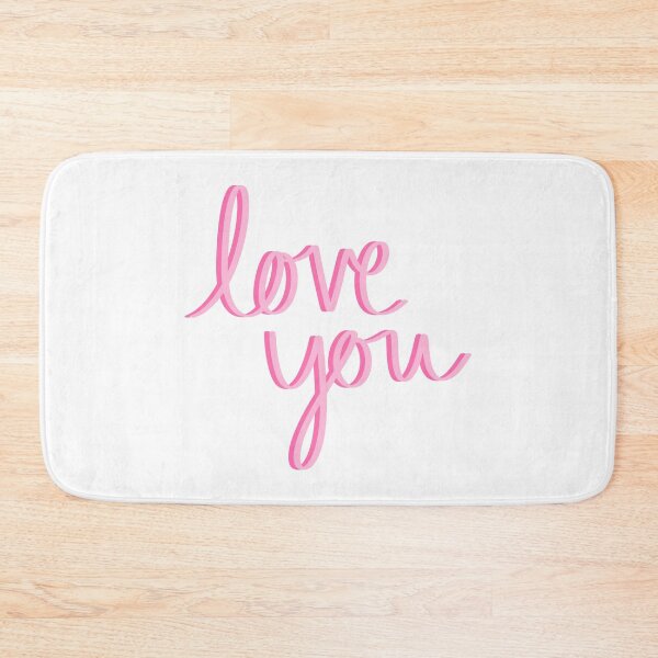 Item preview, Love You Pink Script Cursive Romantic Hand Lettering Aesthetic designed and sold by Nesstitches.