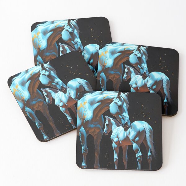 Item preview, Eternal Bond - Arabian Mare and Foal Fine Art designed and sold by GoldenVerseArt.