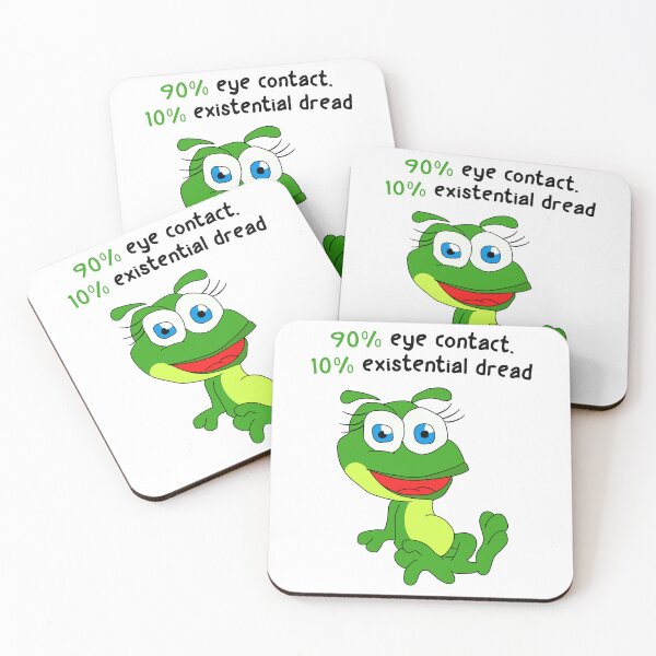 Item preview, Existential Frog – 90% Eye Contact, 10% Dread designed and sold by StrayConcept.