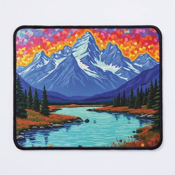 Item preview, Grand Teton Mosaic Landscape, Majestic Snow designed and sold by designmari.