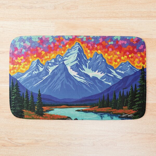 Item preview, Grand Teton Mosaic Landscape, Majestic Snow designed and sold by designmari.