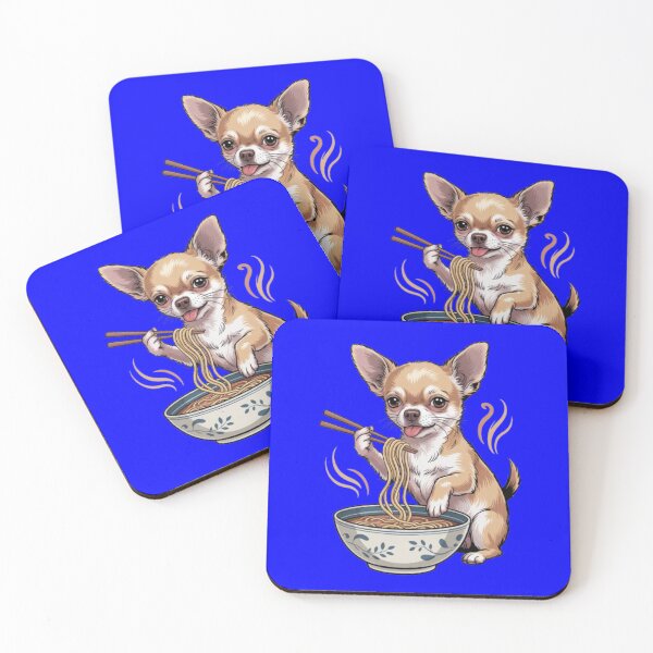 Item preview, Dog Pet Owner Art Design Cute Chihuahua Eating Noodles designed and sold by fantasticdesign.
