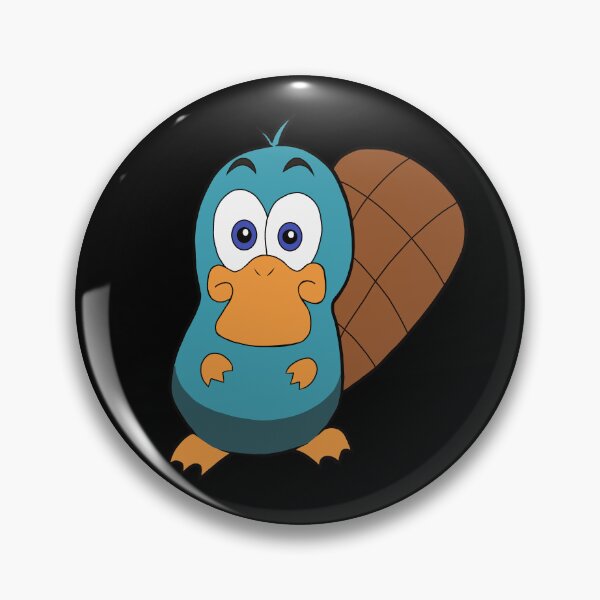Item preview, Cute Kawaii Blue Platypus with Big Tail - Adorable CozyCritter8 Cartoon designed and sold by CozyCritters8.