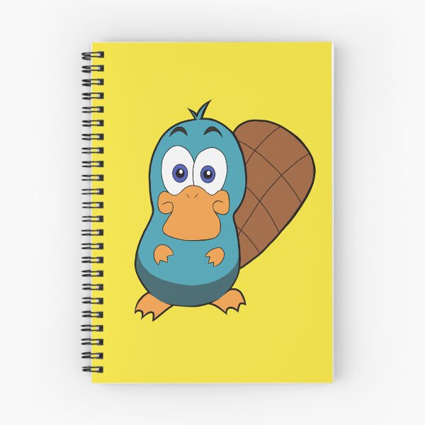 Item preview, Cute Kawaii Blue Platypus with Big Tail - Adorable CozyCritter8 Cartoon designed and sold by CozyCritters8.