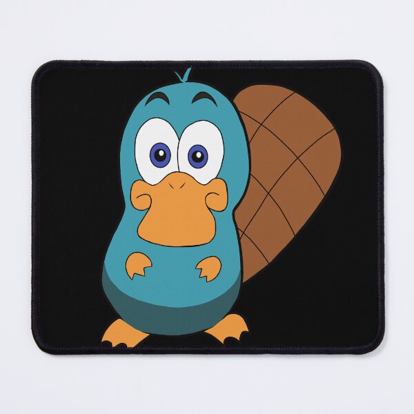 Item preview, Cute Kawaii Blue Platypus with Big Tail - Adorable CozyCritter8 Cartoon designed and sold by CozyCritters8.