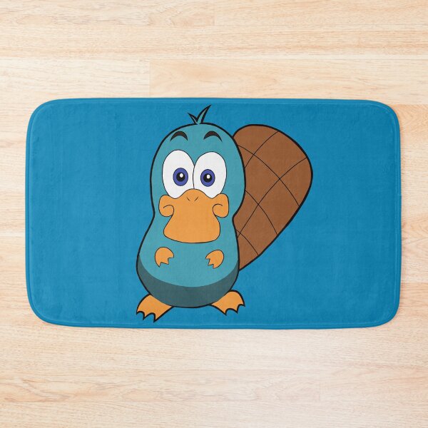 Item preview, Cute Kawaii Blue Platypus with Big Tail - Adorable CozyCritter8 Cartoon designed and sold by CozyCritters8.