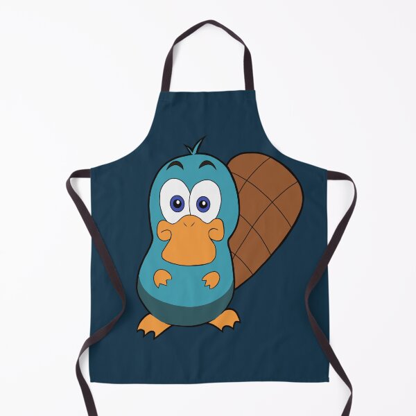 Item preview, Cute Kawaii Blue Platypus with Big Tail - Adorable CozyCritter8 Cartoon designed and sold by CozyCritters8.