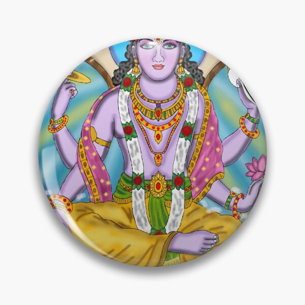 Item preview, Lord Vishnu Divine Digital Drawing | Spiritual Hindu God Artwork designed and sold by Harshit_Digital_Arts.