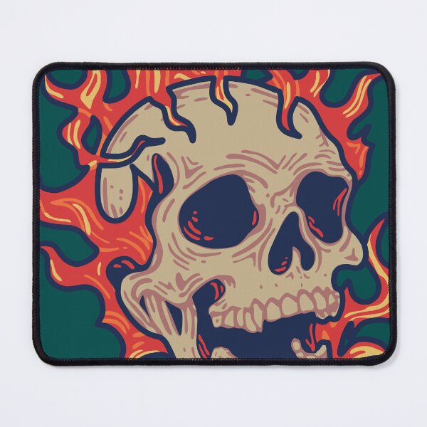 Item preview, Retro Fire Skull Graphic designed and sold by kendra-psd.