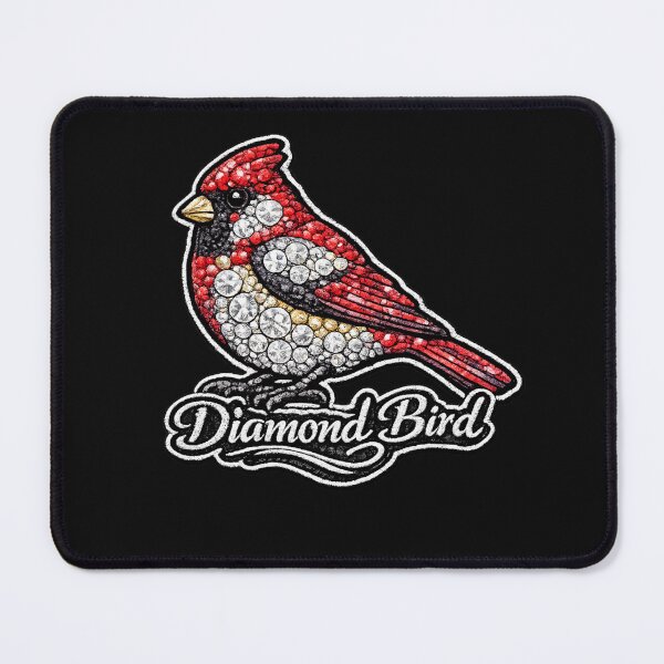 Item preview, Northern Cardinal Diamond Bird Series | Embroidered Rhinestone Cardinal Art Sticker | Luxury Red Bird Patch Design designed and sold by Emoji Emblems.