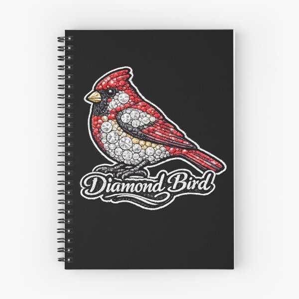 Artikelvorschau, Nordkardinal-Diamantvogel-Serie | Bestickter Strass-Kardinal-Kunstaufkleber | Luxuriöser roter Vogel-Aufnäher entworfen und verkauft von Emoji Emblems.