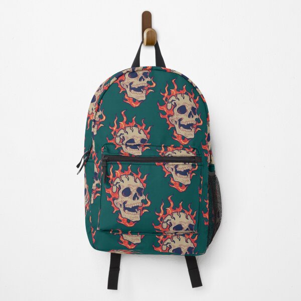 Item preview, Retro Fire Skull Graphic designed and sold by kendra-psd.