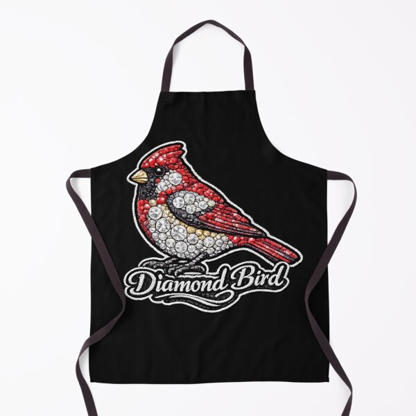 Item preview, Northern Cardinal Diamond Bird Series | Embroidered Rhinestone Cardinal Art Sticker | Luxury Red Bird Patch Design designed and sold by Emoji Emblems.