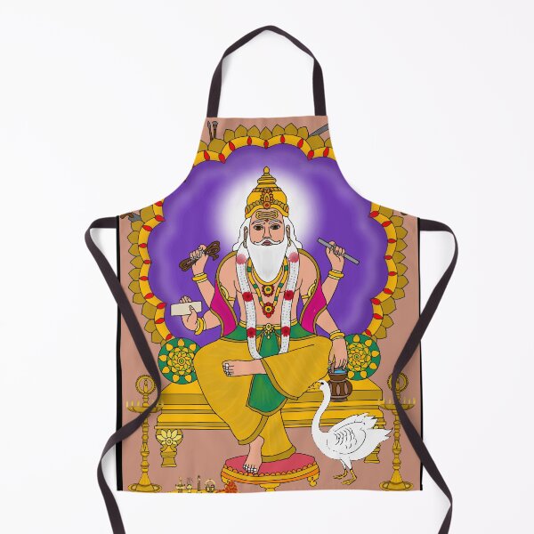 Item preview, Lord Vishwakarma Digital Drawing | Sacred Hindu God Artwork Illustration designed and sold by Harshit_Digital_Arts.