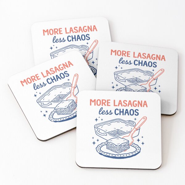 Item preview, More Lasagna Less Chaos Funny Pasta Lover Design designed and sold by Krasnovaovaova.