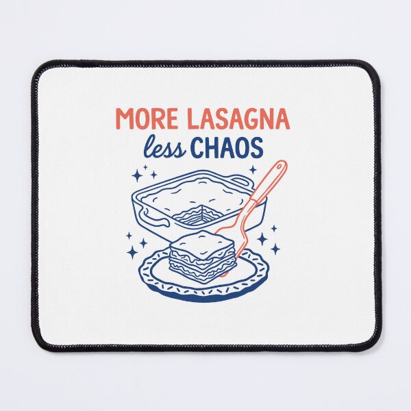 Item preview, More Lasagna Less Chaos Funny Pasta Lover Design designed and sold by Krasnovaovaova.