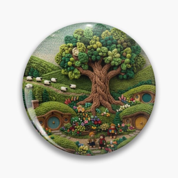 Item preview, Knitted Style Hobbiton New Zealand Village Art designed and sold by EmpoweredEchoesSpirit.