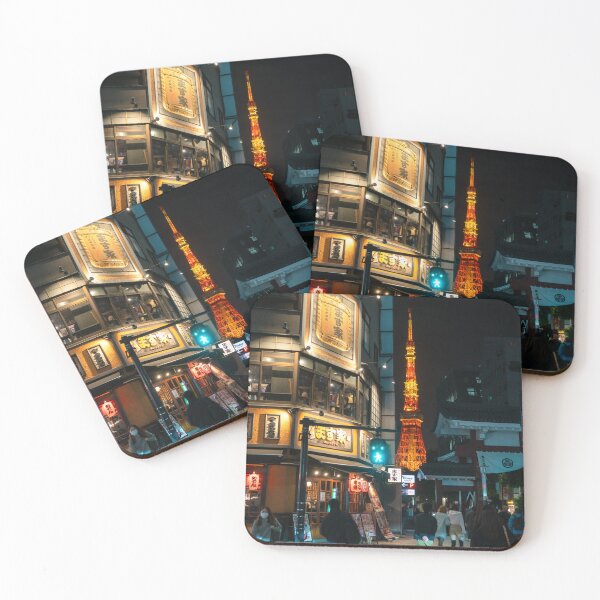 Item preview, Glowing Tokyo Tower, Japan at night time designed and sold by sinseeho.