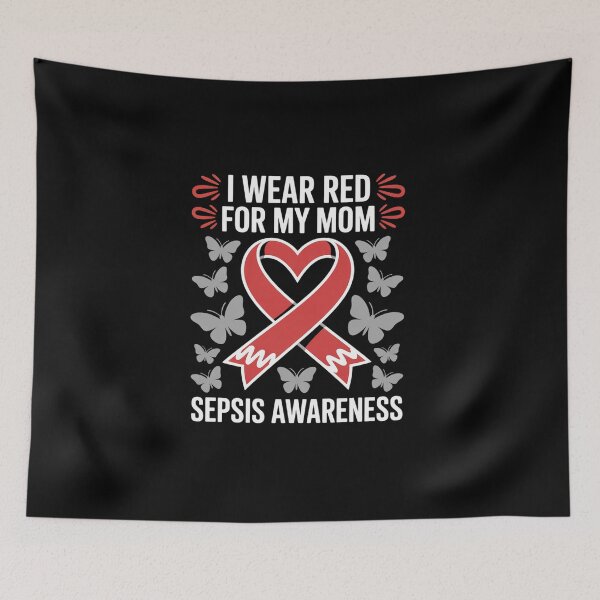 Item preview, I Wear Red For My Mom Sepsis Awareness designed and sold by BlassmausArt.