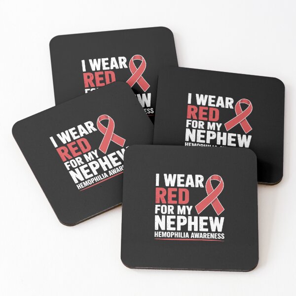 Item preview, I Wear Red For My Nephew Aunt Uncle Hemophilia Awareness designed and sold by BlassmausArt.
