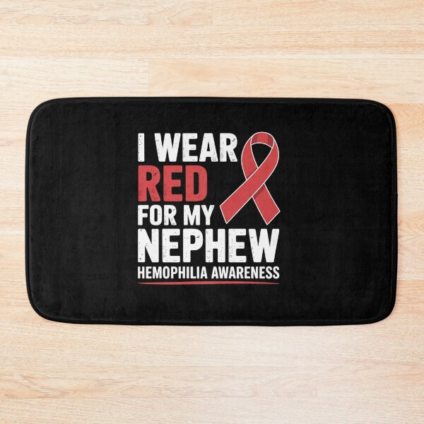 Item preview, I Wear Red For My Nephew Aunt Uncle Hemophilia Awareness designed and sold by BlassmausArt.