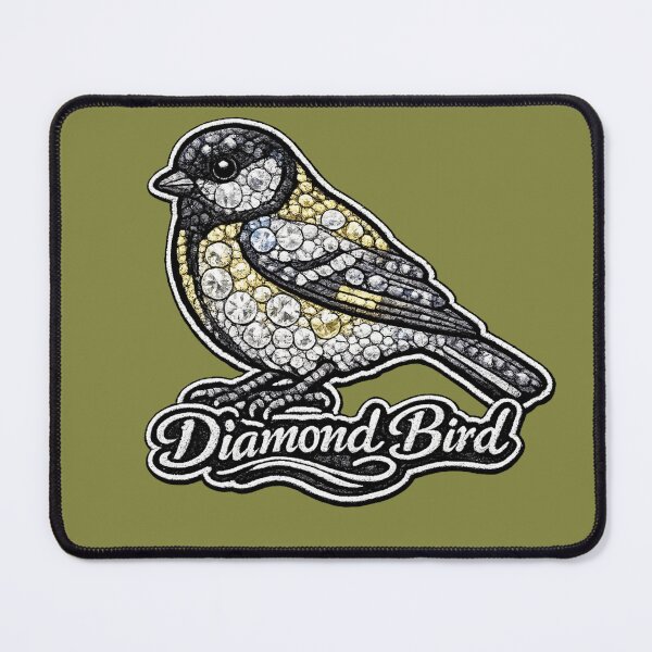 Item preview, Great Tit Diamond Bird Series | Embroidered Rhinestone Bird Art Sticker | Luxury Great Tit Patch Design designed and sold by Emoji Emblems.
