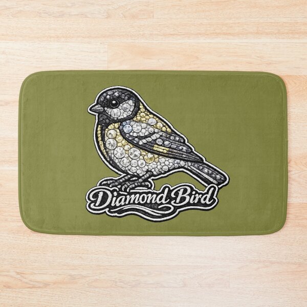 Item preview, Great Tit Diamond Bird Series | Embroidered Rhinestone Bird Art Sticker | Luxury Great Tit Patch Design  designed and sold by Emoji Emblems.