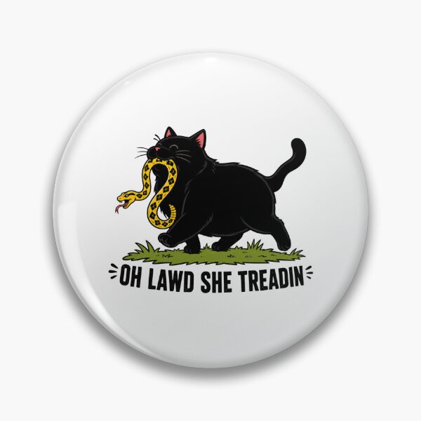 Item preview, Oh Lawd She Treadin’ Cat Snake Meme designed and sold by Jackal's Box of Chaos.