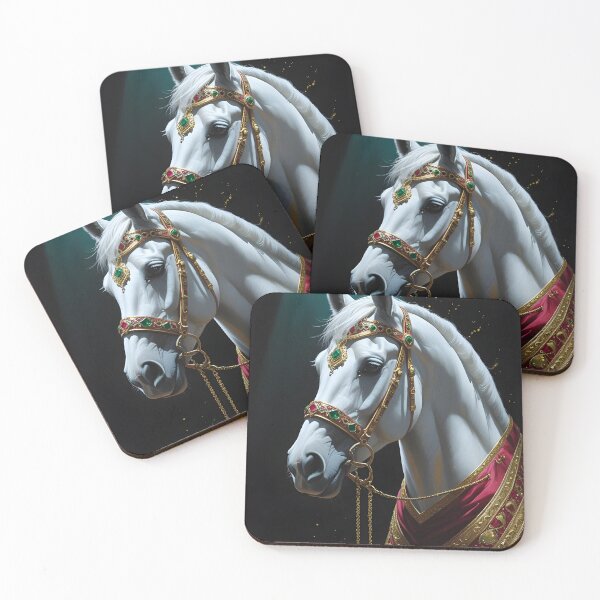 Item preview, Heritage of the Sands - Noble Arabian in Traditional Regalia designed and sold by GoldenVerseArt.