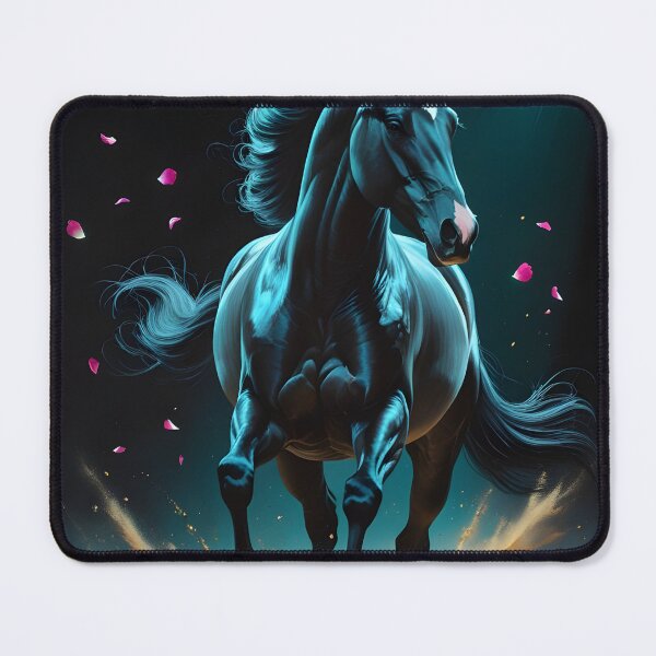Item preview, Desert Thunder - Charging Black Stallion in Noir designed and sold by GoldenVerseArt.