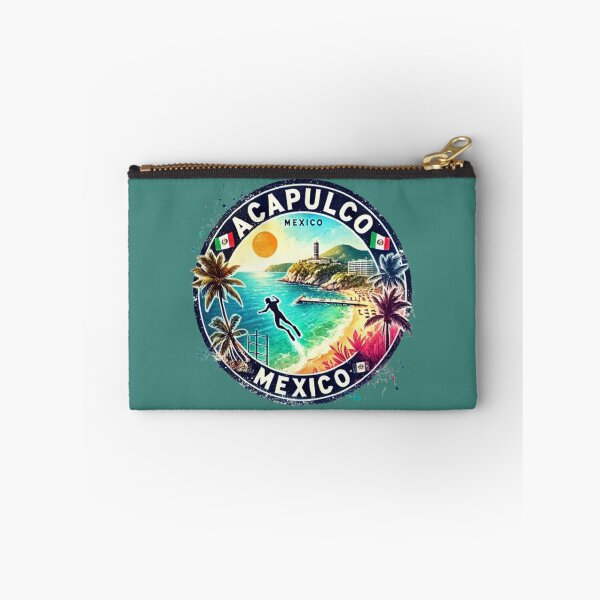Item preview, Acapulco Mexico Coastal watercolor Gold designed and sold by SalterDesigns.