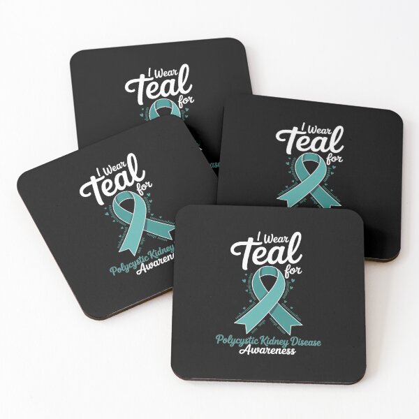 Item preview, I Wear Teal For Polycystic Kidney Disease Awareness Ribbon designed and sold by BlassmausArt.