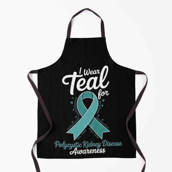 Item preview, I Wear Teal For Polycystic Kidney Disease Awareness Ribbon designed and sold by BlassmausArt.