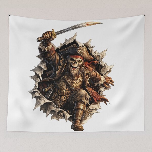 Item preview, Pirate Breaking Through Shirt designed and sold by shorethings.