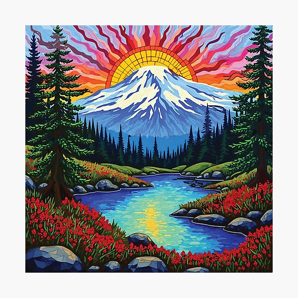 Item preview, Mosaic of Mount Rainier National Park designed and sold by designmari.