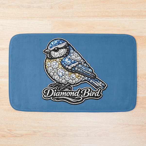 Item preview, Blue Tit Diamond Bird Series | Embroidered Rhinestone Blue Tit Art Sticker | Luxury Bird Patch Design designed and sold by Emoji Emblems.