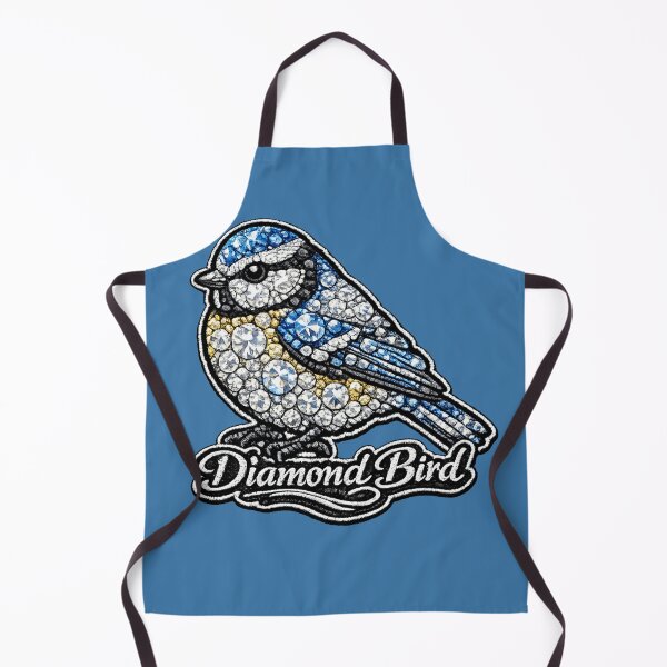 Item preview, Blue Tit Diamond Bird Series | Embroidered Rhinestone Blue Tit Art Sticker | Luxury Bird Patch Design designed and sold by Emoji Emblems.
