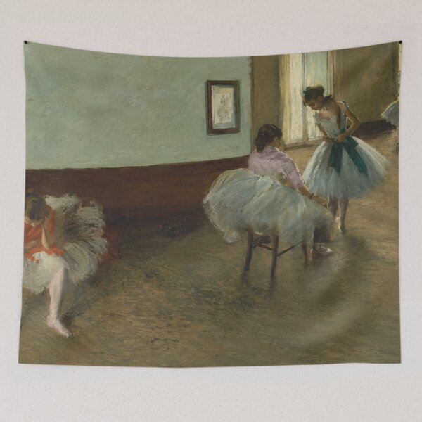 Item preview, Ballet Impressionist Painting Young Dancers Backstage Scene for Classical Art Lovers designed and sold by RickE.