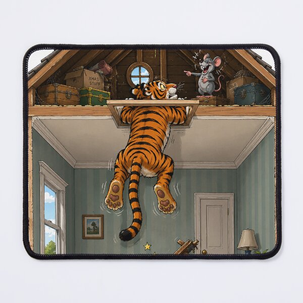 Item preview, Tiger Gets Laughed At While Hunting Mice in the Attic designed and sold by nikkolaus.