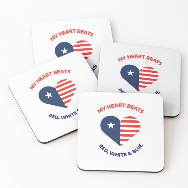 Item preview, My Heart Beats Red White and Blue Patriotic 4th of July USA Independence Day  designed and sold by DesignbyAACreations .