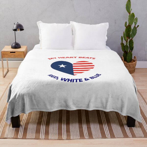 Item preview, My Heart Beats Red White and Blue Patriotic 4th of July USA Independence Day  designed and sold by DesignbyAACreations .