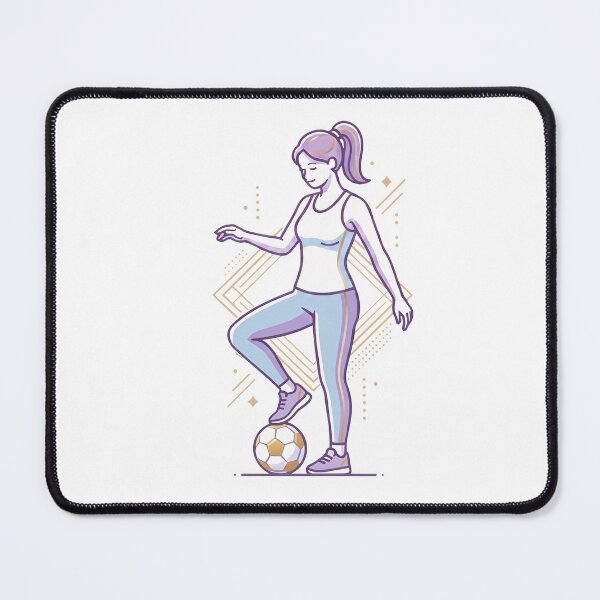 Item preview, Female Soccer Player Athlete Line Art designed and sold by Pulpa-grafica.