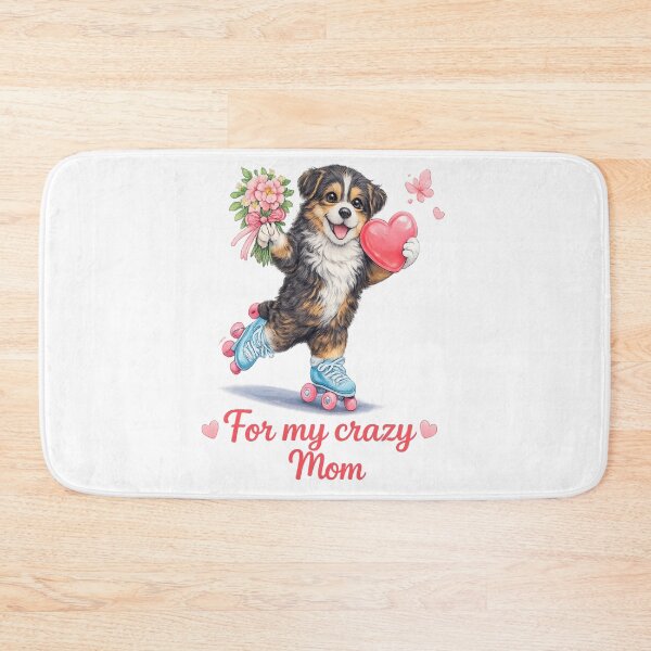Item preview, Crazy Mom Puppy Roller Skates designed and sold by CalineczkaArt.