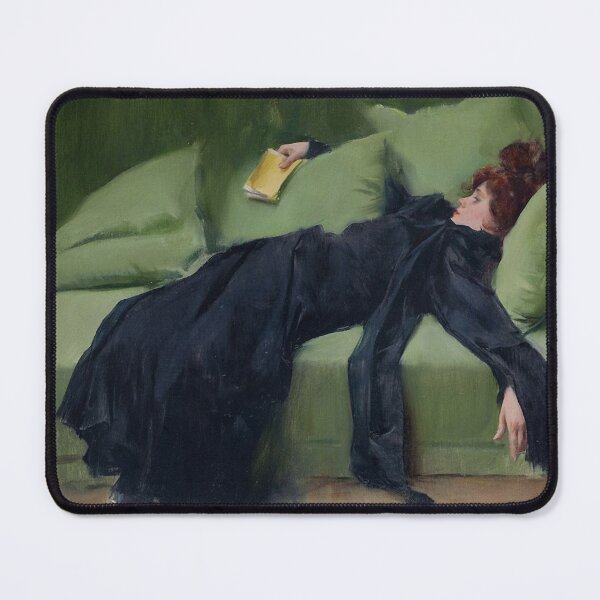 Item preview, After the Ball by  Ramon Casas - Vintage Impressionist Reading Woman Painting for Dark Academia Lovers designed and sold by RickE.